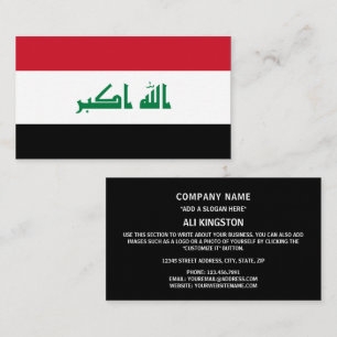 Cartão De Visita Bandeira iraquiana, bandeira de Iraque