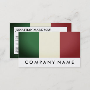 Cartão De Visita Bandeira italiana, Itália
