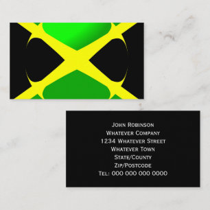 Cartão De Visita Bandeira jamaicana