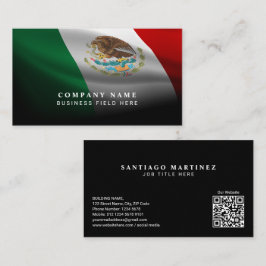 Cartão De Visita Bandeira Nacional do México com Código QR | Profis
