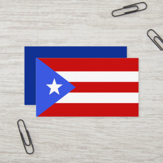 Cartão De Visita bandeira Porto Rico