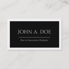 Cartão De Visita Bandeira preta médica W/W do doutor DM do médico