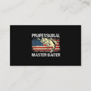 Cartão De Visita Bandeira Retro-Americana do Master Baiter Profissi
