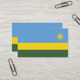Cartão De Visita Bandeira Ruanda
