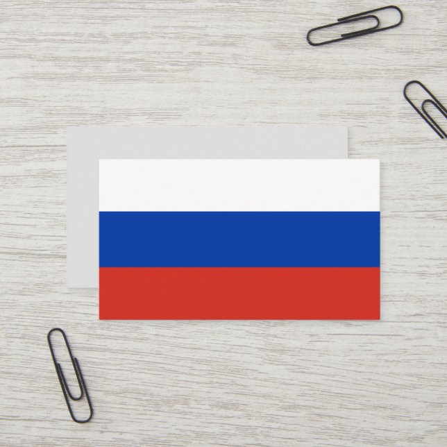 Cartão De Visita bandeira russa (Frente/Verso In Situ)