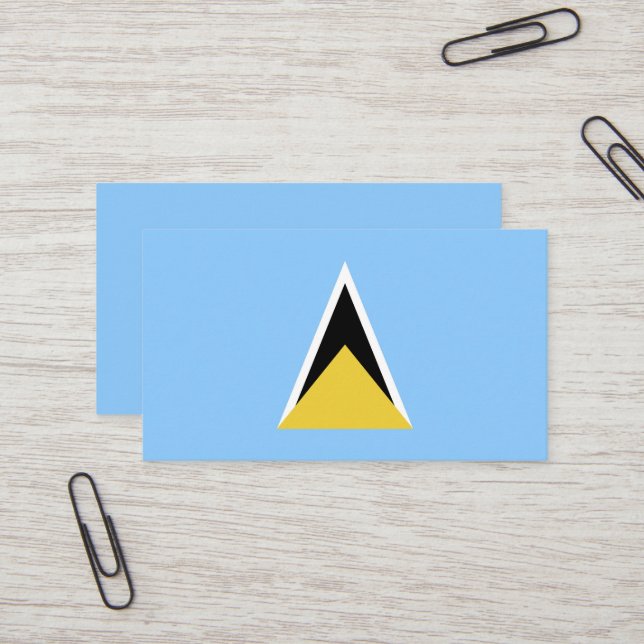 Cartão De Visita bandeira santo Lúcia (Frente/Verso In Situ)