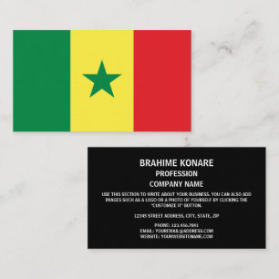 Cartão De Visita Bandeira senegalesa, Bandeira do Senegal