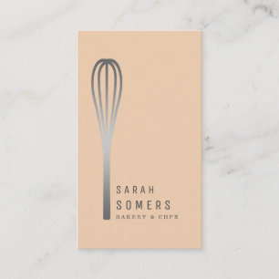 Cartão De Visita Bandeja de Whisk Moderna Dourada