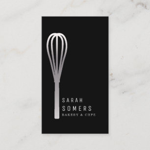 Cartão De Visita Bandeja de Whisk Moderna Dourada