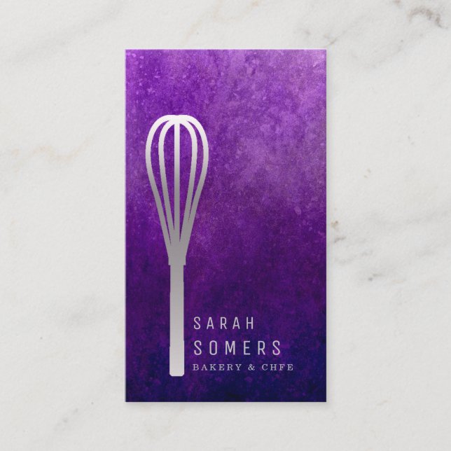 Cartão De Visita Bandeja de Whisk Moderna Dourada (Frente)