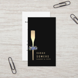 Cartão De Visita Bandeja de Whisk Moderna Dourada