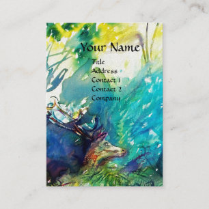 Cartão De Visita BANDEJA E CERVOS, papel branco da pérola