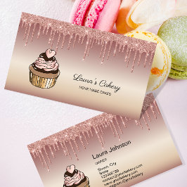 Cartão De Visita Bandeja inicial de Cupcake Cakes & Sweets que gote