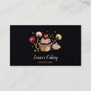 Cartão De Visita Bandeja inicial de Cupcake Cakes & Sweets que gote