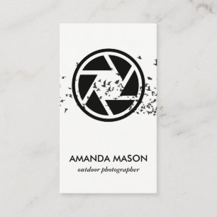 Cartão De Visita Bando de Aves   Lentes De Câmera