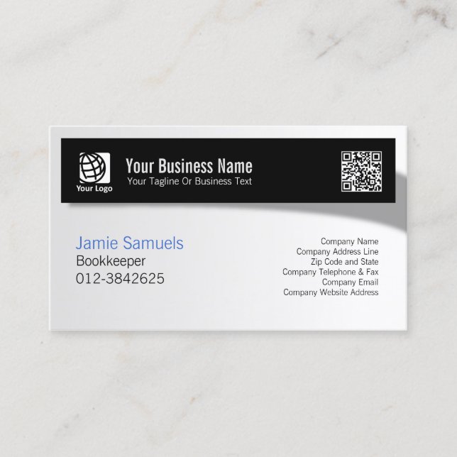 Cartão De Visita Banner Simples de Sombra dos Serviços Financeiros  (Frente)