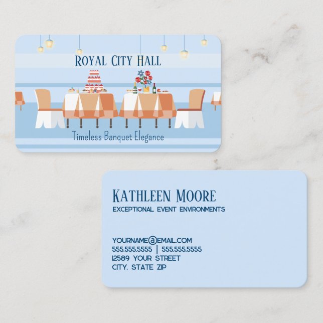 Cartão De Visita Banquet Hall (Frente/Verso)