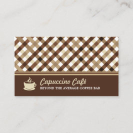Cartão De Visita Bar de Café Retro Verificado