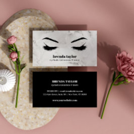 Cartão De Visita Bar de Luxury Marble Eyelash Brow