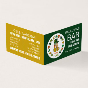 Cartão De Visita Bar Desportivo Irlandês, Pub/Brewery, Detalhado