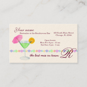 Cartão De Visita Bar do barman/proprietário