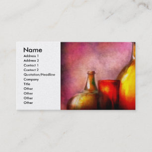 Cartão De Visita Bar - Garrafas - Uma vida estática das garrafas