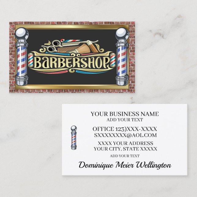 Cartão De Visita Barbearia (Frente/Verso)