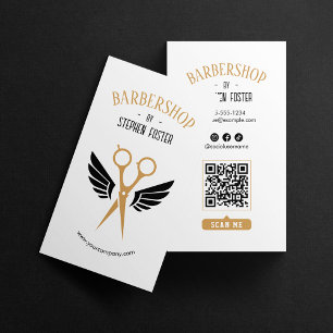 Cartão De Visita Barbearia Cabelo Cabeleireiro Barbearia Branco