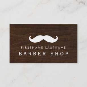 Cartão De Visita Barbearia do Woodgrain do Moustache