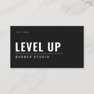 Cartão De Visita Barbearia Preta Minimalista