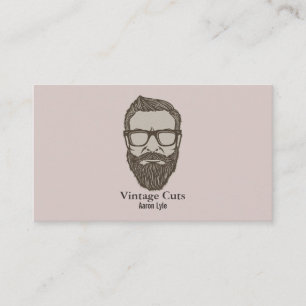 Cartão De Visita Barbearia Retro Vintage Homem Shave & Cortes de Ca