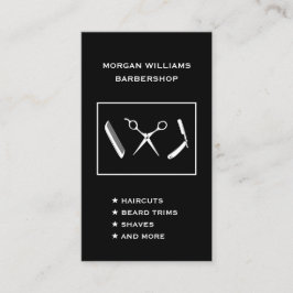 Cartão De Visita Barbearia Vertical Barber Hair Shave Social Media
