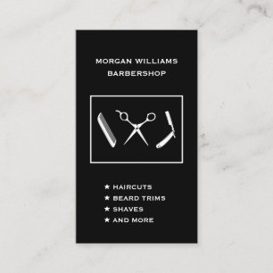 Cartão De Visita Barbearia Vertical Barber Hair Shave Social Media