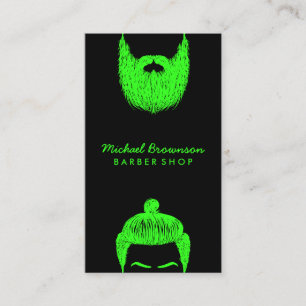 Cartão De Visita Barbeiro com logotipo de Hipster