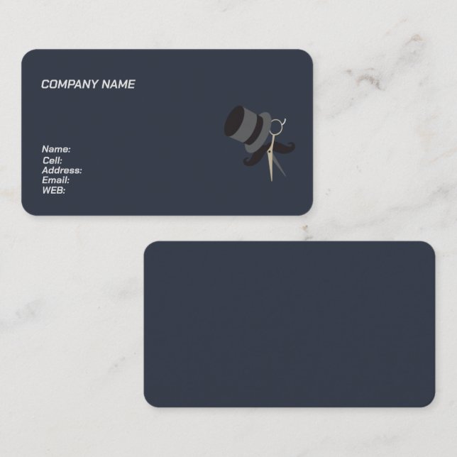 Cartão De Visita barbeiro MODELO BÁSICO (Frente/Verso)