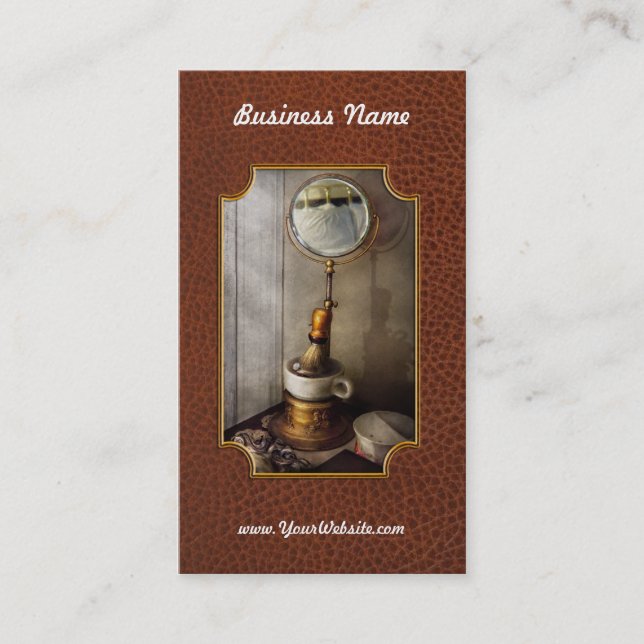 Cartão De Visita Barbeiro - o shave da manhã (Frente)