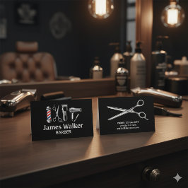 Cartão De Visita Barber - Barbearia Profissional de Stylist de Cabe