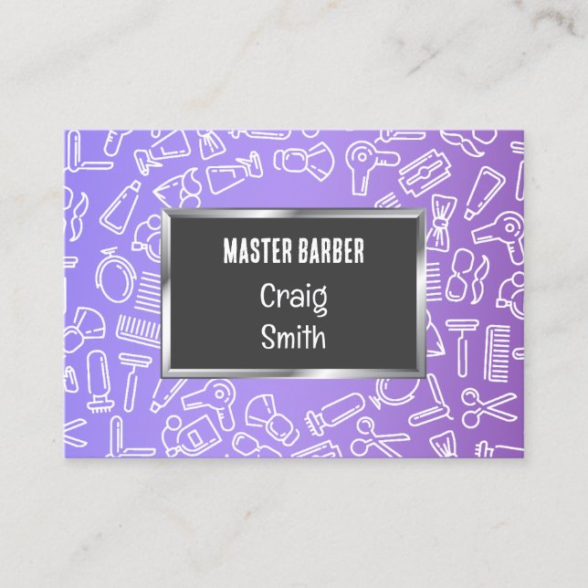 Cartão De Visita Barber Barbershop 💇 (Frente)