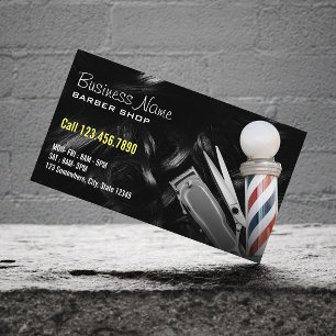 Cartão De Visita Barber Clipper de Cabelo Profissional da Barbersho