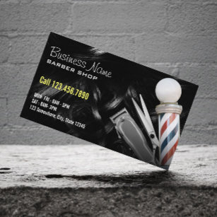 Cartão De Visita Barber Clipper de Cabelo Profissional da Barbersho