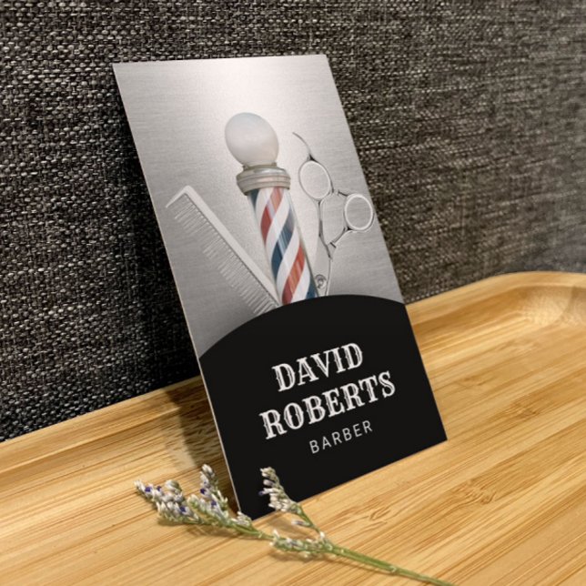 Cartão De Visita Barber Compro Hairdresser Professional Barbershop (Criador carregado)
