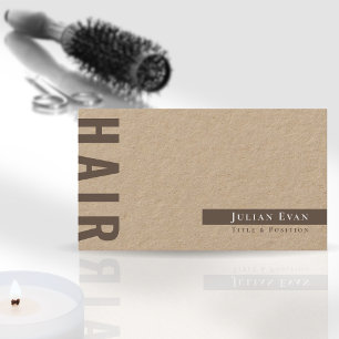 Cartão De Visita Barber de Stylist de Cabelo Kraft Russo Simples