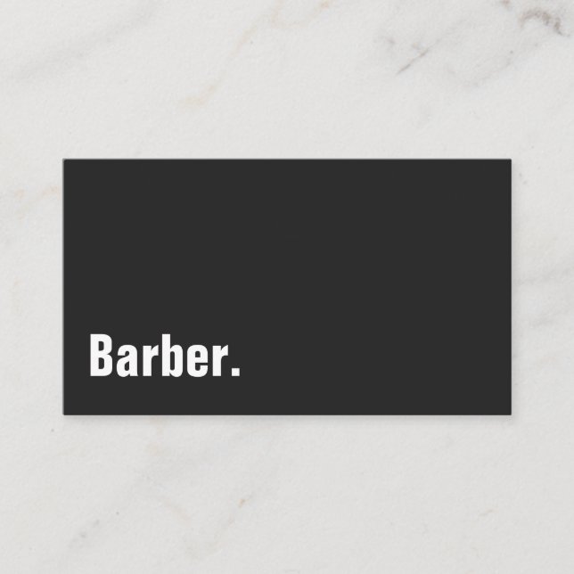 Cartão De Visita Barber Modern Minimalista Profissional (Frente)