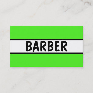 Cartão De Visita Barber Neon Green