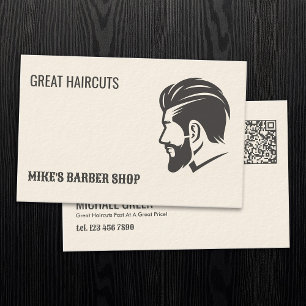Cartão De Visita Barber QR Barber
