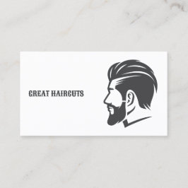 Cartão De Visita Barber QR Personalizado de Barbershop
