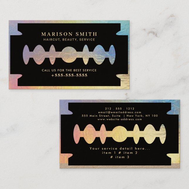 Cartão De Visita Barber Shop Hair  (Frente/Verso)