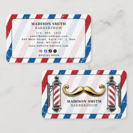 Cartão De Visita Barber Shop Hair Stylist Professional Barbershop