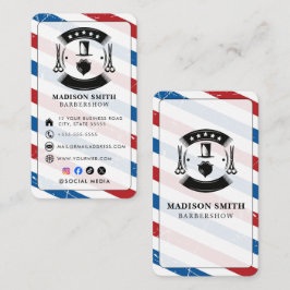 Cartão De Visita Barber Shop Hair Stylist Professional Barbershop