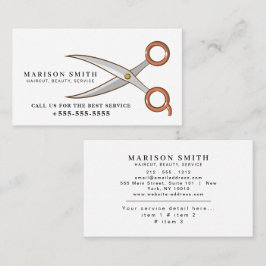 Cartão De Visita Barber Shop Hair Stylist Professional Barbershop